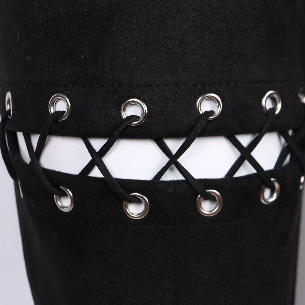 NEW! Suede Lace-up Pants - Picture 2 of 8